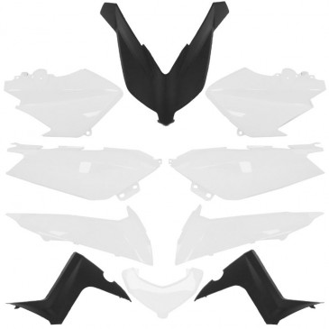FAIRINGS/BODY PARTS FOR MAXISCOOTER YAMAHA 125-250-400 XMAX 2014>2017 WHITE/BLACK (10 PARTS KIT) -P2R- 3700948223291