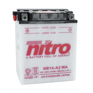 BATTERY 12V 14 Ah NB14-A2 NITRO - WITH MAINTENANCE (Lg134xWd 89xH166mm)