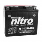 BATTERY 12V 10Ah NT12B-BS NITRO MF MAINTENANCE FREE-SUPPLIED WITH ACID PACK (Lg150xWd69xH130) (EQUALS YT12B-BS)