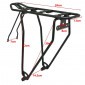 LUGGAGE RACK-REAR- ON STAYS - P2R ALUMINIUM BLACK- FOR 28"/26"/700C COMPATIBLE MIK - BASIL RANGE - Max load 25 kg-