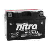 BATTERY 12V 10Ah NT12A-BS NITRO MF MAINTENANCE FREE-SUPPLIED WITH ACID PACK (Lg150xWd69xH130) (EQUALS YT12A-BS)