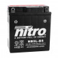 BATTERIE 12V 5 Ah NB5L-BS NITRO MF SANS ENTRETIEN AVEC PACK ACIDE (Lg120xL60xH130mm) (EQUIVALENT YB5L-BS)