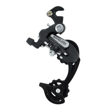 DERAILLEUR VTT ARRIERE P2R SAIGUAN 6/7V. CHAPE LONGUE AVEC PATTE TYPE TY300 (COMPATIBLE SHIMANO) 3700948074954