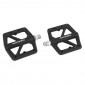 FLAT PEDAL FOR MTB/DOWNHILL/ BMX NEWTON - BLACK FIBER - ALUMINIUM AXLE Ø 9/16 WITH AMOVIBLE GRIP PINS (PAIR)