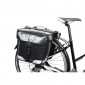DOUBLE BAG FOR BICYCLE-REAR- RIGIDE HAPO-G 32Lt.BLACK WATERPROOF- VELCRO TAPES ON CARRIER - 3104889921863