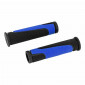 HAND GRIPS FOR MTB - NEWTON RUBBER BLACK/BLUE Lg125mm (PAIR)