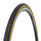 TYRE FOR MTB (URBAN) 27.5 X 1.75 NEWTON SLICK-FOLDABLE-TANWALL BLACK/BEIGE - REINFORCED ANTI-PUNCTURE 1.3mm (47-584) (650B) 62TPI