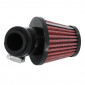 AIR FILTER REPLAY KN XL BLACK/RED STRAIGHT FIXING + ELBOW 45° Ø 35/28 3700948036105