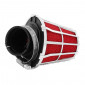 AIR FILTER MALOSSI E 5 PHBN/PHVA CHROME/ FOAM RED (EXCEPT PEUGEOT) 3700948132180