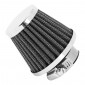 AIR FILTER -TOP PERFORMANCES - KN TYPE - CHROME- STRAIGHT FIX Ø 35 mm