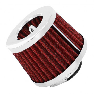 AIR FILTER REPLAY REACTOR CHROME GRID RED STRAIGHT FIXING Ø 35/28 3700948036228