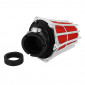 AIR FILTER REPLAY HEXAGONAL CHROME WITH RED FOAM - ELBOW FIXING 45° Ø 35/28 3700948035849