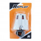 AIR FILTER REPLAY E5 BOX CHROME WITH RED FOAM - ELBOW FIXING 45° Ø 35/28 3700948035771