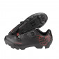 MTB CYCLING SHOE- GES MOUNTRACER2 BLACK/RED EURO 40 BOA CLOSURE SYSTEM+HOOK AND LOOP STRAPS- COMPATIBLE SPD (PAIR)