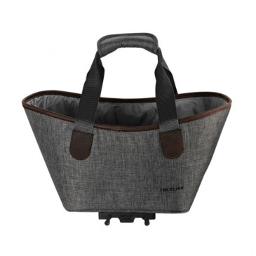 SINGLE BAG FOR BICYCLE-REAR- RACKTIME AGNETHA 2.0 GREY - ON CARRIER (L 34cm x L 26cm x h 37cm) - COMPATIBLE RACKTIME SYSTEM SNAP-IT 2.0 (VERSION AFTER 2021) 4048174847577
