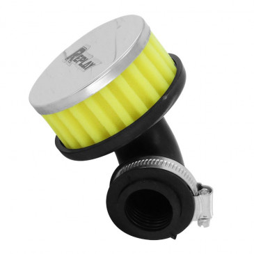 AIR FILTER REPLAY R BOX FC CHROME/YELLOW ELBOW FIXING 90° Ø 35/28 3700948036167