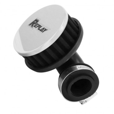 AIR FILTER REPLAY R BOX FC CHROME/BLACK ELBOW FIXING 90° Ø 35/28 3700948036174