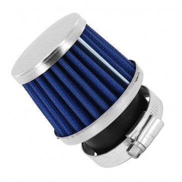 AIR FILTER REPLAY KN SMALL FD CHROME/BLUE STRAIGHT FIXING Ø 35/28 3700948036044