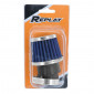 AIR FILTER REPLAY KN SMALL FD CHROME/BLUE STRAIGHT FIXING Ø 35/28 3700948036044