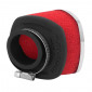 FILTRE A AIR MALOSSI E14 PHBL MOUSSE ROUGE CHROME FIXATION COUDEE 30°D.38mm
