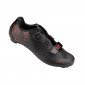 ROAD CYCLING SHOE- GES ROADSTER2 BLACK/RED EURO 44 BOA CLOSURE SYSTEM+HOOK AND LOOP STRAPS- COMPATIBLE LOOK/SHIMANO (PAIR)