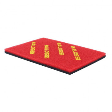 MOUSSE FILTRE A AIR MALOSSI UNIVERSEL DOUBLE DENSITE ROUGE 200x300mm EPAISSEUR 16mm (A DECOUPER) 3700948136003