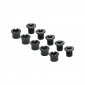 INTRAVIS PEDALIER TA ALU NOIR COMPATIBLE DOUBLE PLATEAUX 5 BRANCHES (JEU DE 5) - VIS ET CHEMINEE 3662458010023