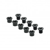 CHAINRING BOLT SET - TA ALUMINIUM BLACK - FOR 5 ARMS DOUBLE.(set of 5) 3662458010023
