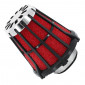 AIR FILTER - MALOSSI E 5 STRAIGHT/OFF CENTRE FOR PHBN/PHVA - BLACK RED FOAM- (EXCEPT FOR PEUGEOT)