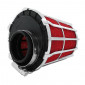 AIR FILTER - MALOSSI E 5 STRAIGHT/OFF CENTRE FOR PHBG 15-21 CHROME RED FOAM- (EXCEPT FOR PEUGEOT)