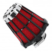 FILTRE A AIR MALOSSI E5 DROIT DECENTREE POUR PHBG 15-21 NOIR MOUSSE ROUGE D.32mm (SAUF PEUGEOT) (04241250) 3700948215449