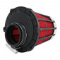 AIR FILTER - MALOSSI E 5 STRAIGHT/OFF CENTRE FOR PHBG 15-21 BLACK - RED FOAM- (EXCEPT FOR PEUGEOT)