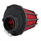 FILTRE A AIR MALOSSI E5 DROIT DECENTREE POUR PHBG 15-21 NOIR MOUSSE ROUGE D.32mm (SAUF PEUGEOT) (04241250) 3700948215449