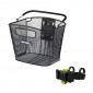 PANIER AVANT ACIER NID ABEILLE BASIL BOLD NOIR (28x34x26 cm) -VENDU AVEC FIXATION KLICKFIX SPECIAL VAE / E-BIKE LARGEUR 80MM MINI COMPATIBLE LEADER FOX 8715019112423