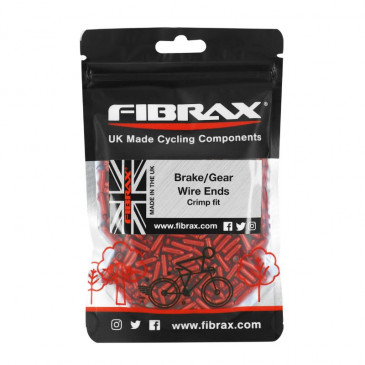 EMBOUT DE CABLE DERAILLEUR/FREIN FIBRAX 1,5/1,8mm ROUGE (SACHET DE 500) 5027373553402