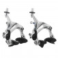 BRAKE CALIPER- FOR ROAD BIKE- SACCON DUAL PIVOT ALUMINIUM SILVER 47-57mm (PAIR)