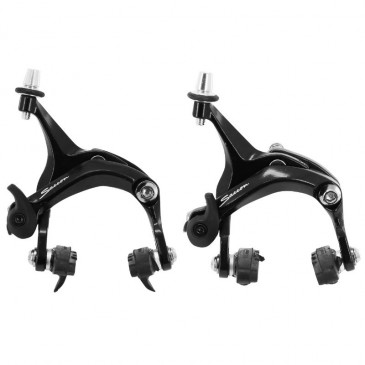 BRAKE CALIPER- FOR ROAD BIKE- SACCON DUAL PIVOT ALUMINIUM BLACK 47-57mm (PAIR)