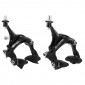 BRAKE CALIPER- FOR ROAD BIKE- SACCON DUAL PIVOT ALUMINIUM BLACK 47-57mm (PAIR) 3700948231913