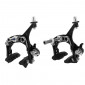 BRAKE CALIPER- FOR ROAD BIKE- SACCON DUAL PIVOT ALUMINIUM BLACK 47-57mm (PAIR)