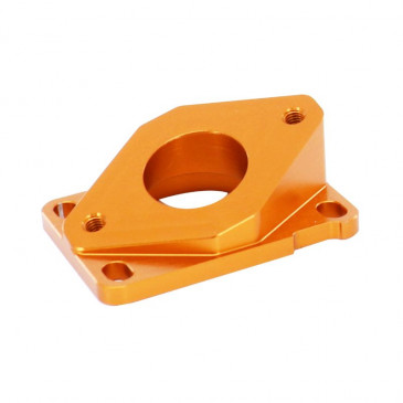 INLET MANIFOLD FOR 50cc MOTORBIKE - STAGE6 R/T HIGH FLOW Ø 28 mm FOR DERBI/AM6 ORANGE