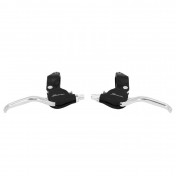 BRAKE LEVERS SET- -FOR CHILD MTB- NEWTON ALUMINIUM/RESIN- V-BRAKE - ANTI PINCH - BLACK (PAIR ON CARD) 3700948231869