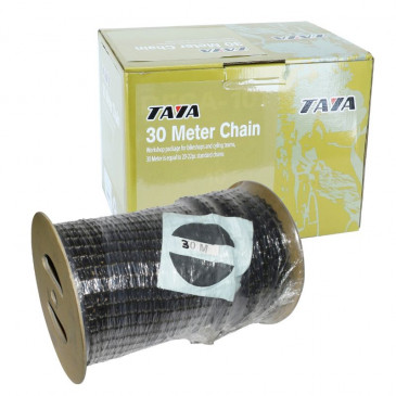 CHAINE VELO 1/3V. CITY TAYA NOIR ROULEAU DE 30M (AVEC 30 CONNECTEURS) 3700948219447
