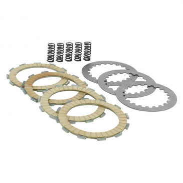 CLUTCH DISC FOR 50cc MOTORBIKE DERBI 50 SENDA, GPR / GILERA 50 SMT, RCR - STAGE 6 RACING CARBON (COMPLETE KIT 4 FRICTION DISCS) 4051272219030