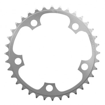 CHANRING FOR ROAD BIKE-5 arms- 36T. Ø110 "INNER" DURAL SILVER STRONGLIGHT (SHIMANO TYPE 8/9 Speed)