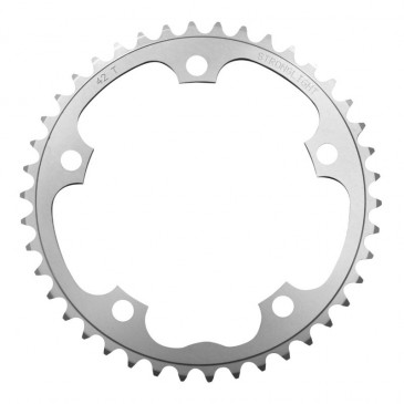 CHANRING FOR ROAD BIKE-5 arms- 42T. Ø130 "INNER" DURAL SILVER STRONGLIGHT (SHIMANO TYPE 8/9 Speed)