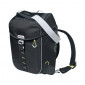 BACKPACK/REAR BAG FOR BICYCLE - BASIL MILES DAYPACK -SIDE BAG LEFT/RIGHT- WATERPROOF 14L BLACK/FLUO YELLOW STRIPES (CONVERTIBLE: HAND BAG/BACKPACK) (44x14x30cm) 8715019177507