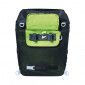SACOCHE ARRIERE SAC A DOS VELO LATERALE BASIL MILES DAYPACK DROIT/GAUCHE SYSTEME FIXATION HOOK-ON WATERPROOF 17L NOIR LISERET JAUNE FLUO (BANDOULIERE + SAC A DOS) (31x17x44cm) 8715019177507