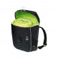 SACOCHE ARRIERE SAC A DOS VELO LATERALE BASIL MILES DAYPACK DROIT/GAUCHE SYSTEME FIXATION HOOK-ON WATERPROOF 17L NOIR LISERET JAUNE FLUO (BANDOULIERE + SAC A DOS) (31x17x44cm) 8715019177507