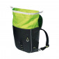 SACOCHE ARRIERE SAC A DOS VELO LATERALE BASIL MILES DAYPACK DROIT/GAUCHE SYSTEME FIXATION HOOK-ON WATERPROOF 17L NOIR LISERET JAUNE FLUO (BANDOULIERE + SAC A DOS) (31x17x44cm) 8715019177507