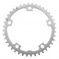 CHANRING FOR ROAD BIKE-5 arms- 40T. Ø130 -MIDDLE- SILVER -ALUMINIUM- 7075 STRONGLIGHT 9/10 Speed (SHIMANO TYPE) 3700223705511